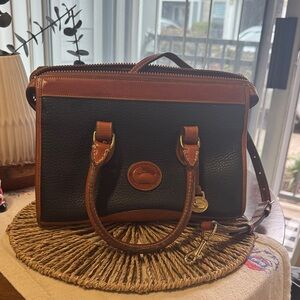 Dooney & Bourke Black and Brown Leather Tote